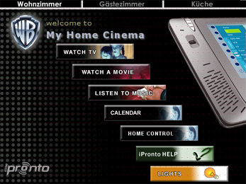 iPronto main menu