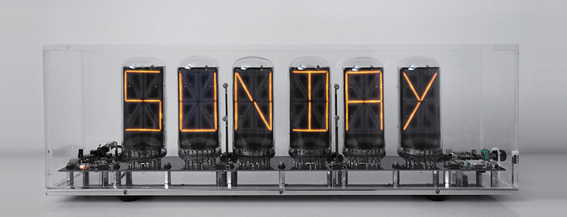 14 segment nixie clock with 2,5" symbol height (B-7971)