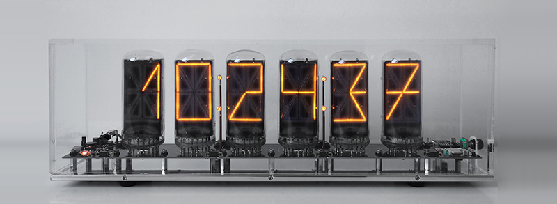 14 segment nixie clock with 2,5" symbol height (B-7971)